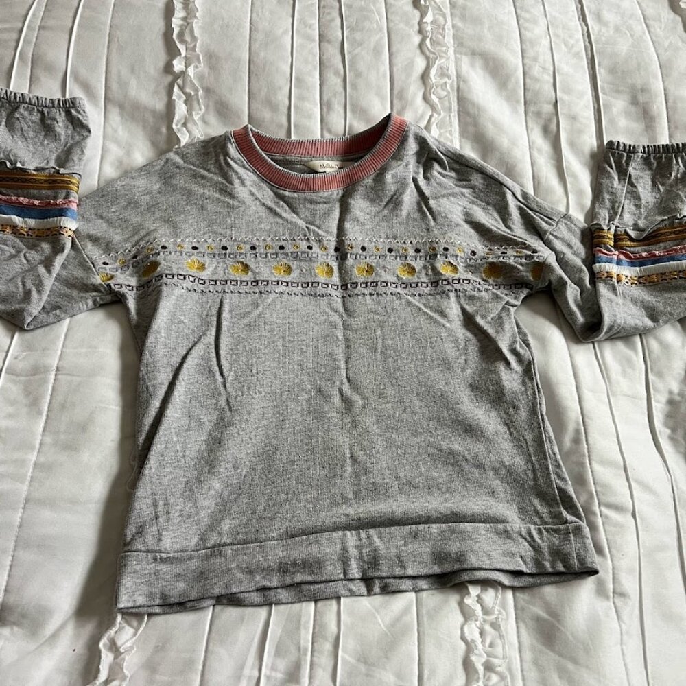 Matilda Jane Clothing Size 8 EUC Glittery French Terry Top